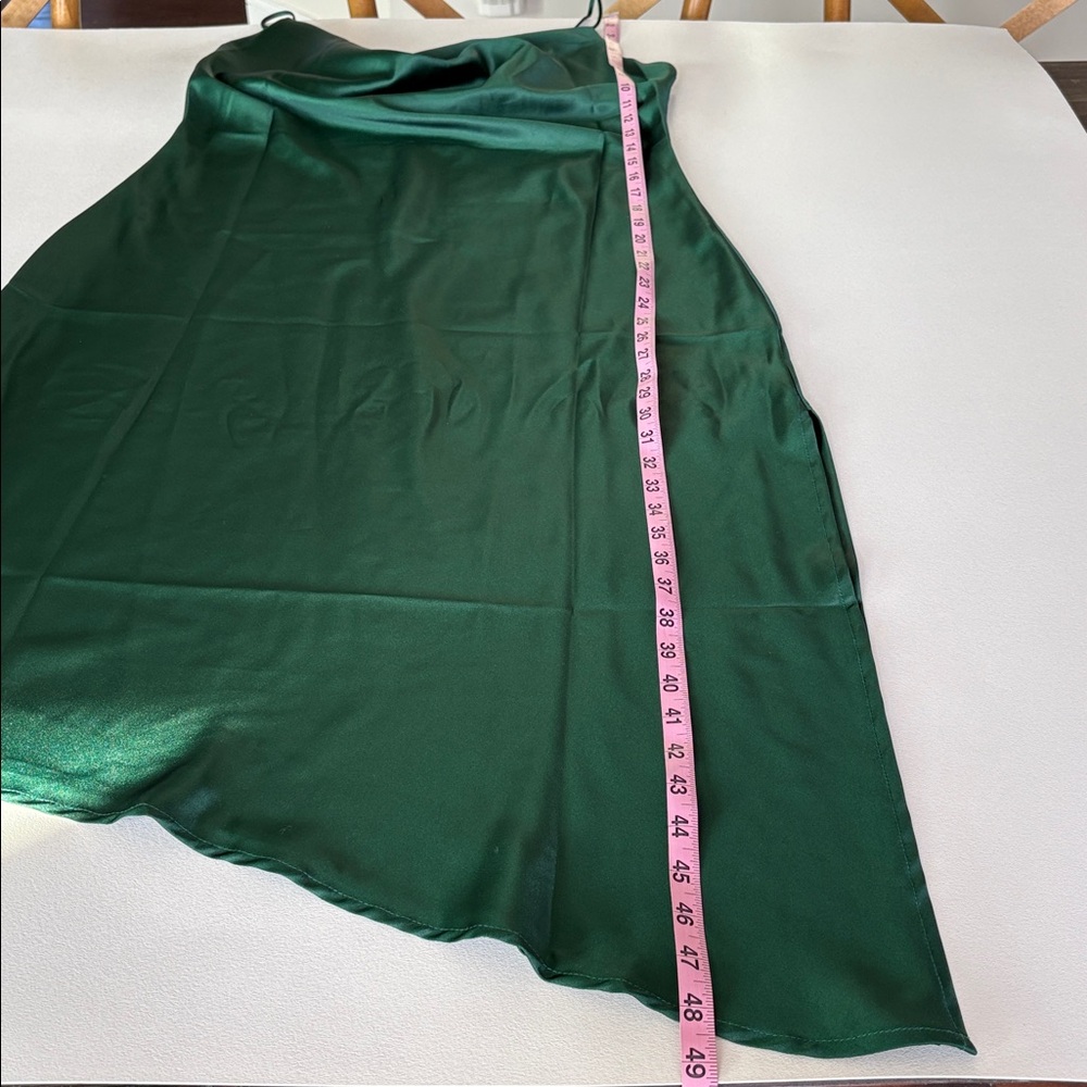 NWT Petal + Pup Cyprus Slip Dress in Emerald Adjustable Wedding Guest Size 12 - Picture 10 of 11